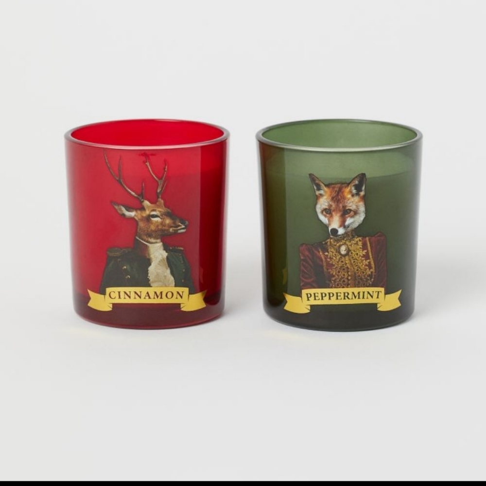 H&M Set of 2 Christmas Candles